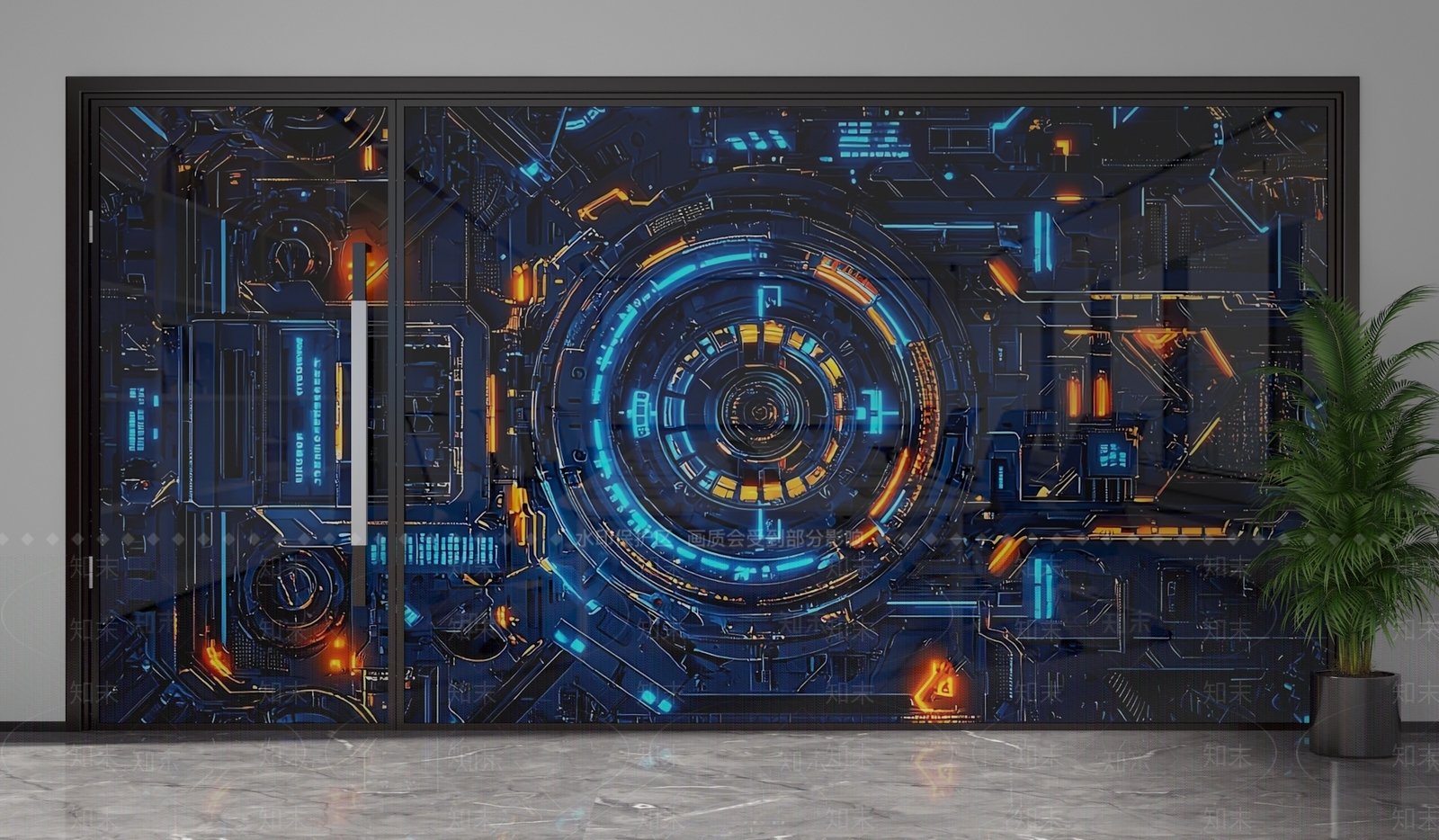现代隔断3D模型下载【ID:1201583481】