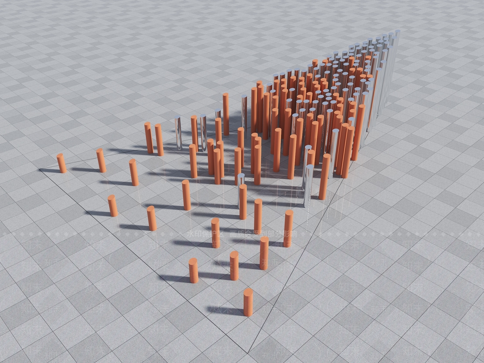 现代景观雕塑3D模型下载【ID:1201583749】