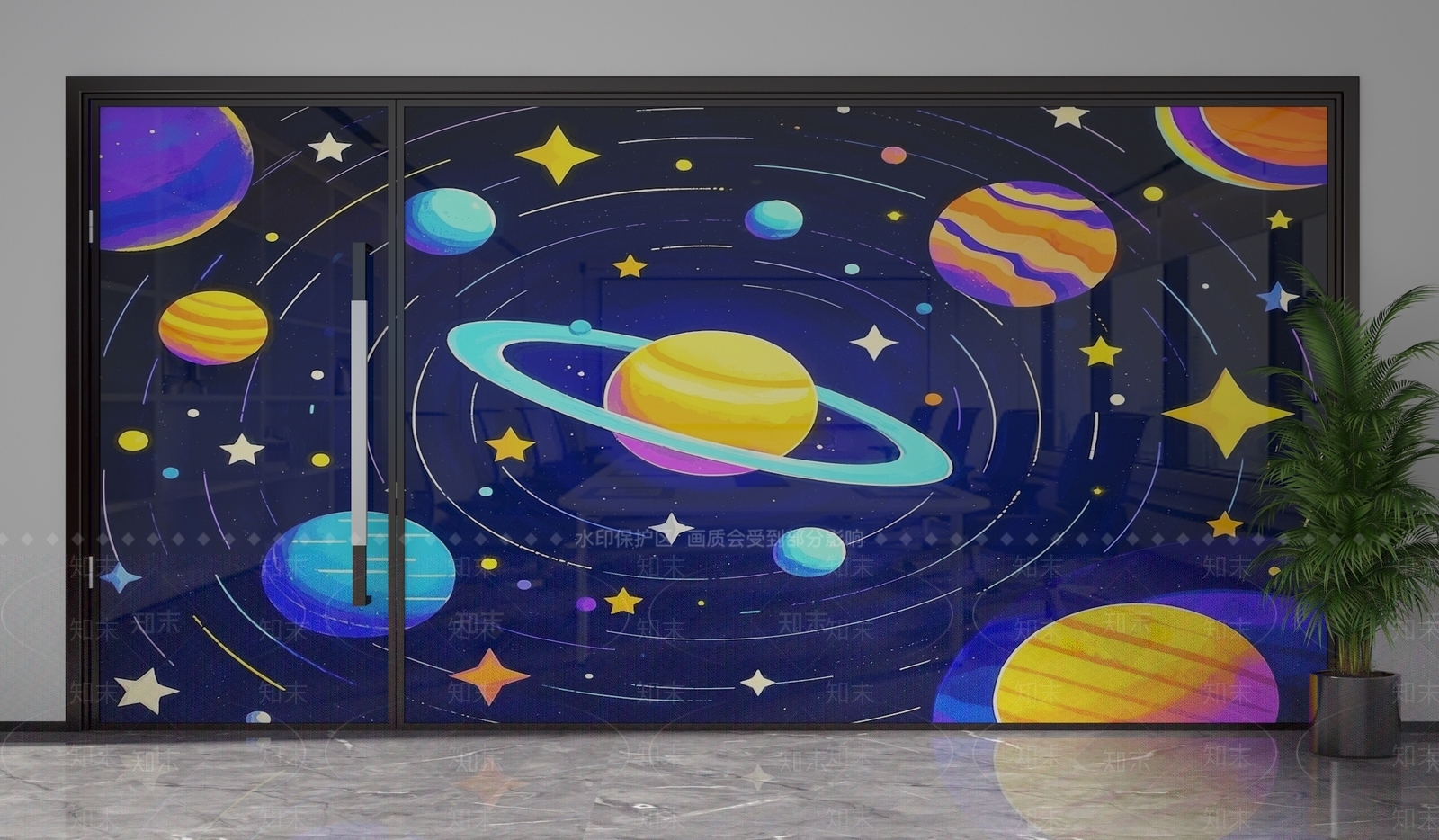 现代隔断3D模型下载【ID:1201583802】