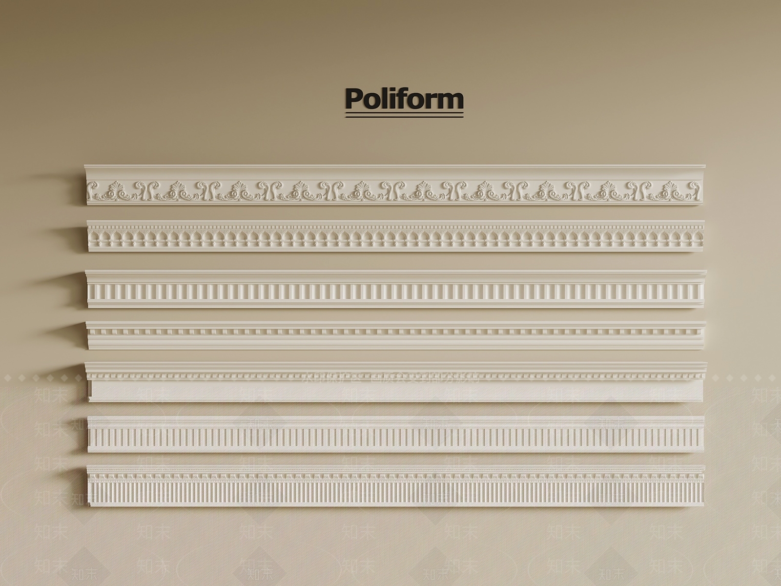 法式线条3D模型下载【ID:1201584550】