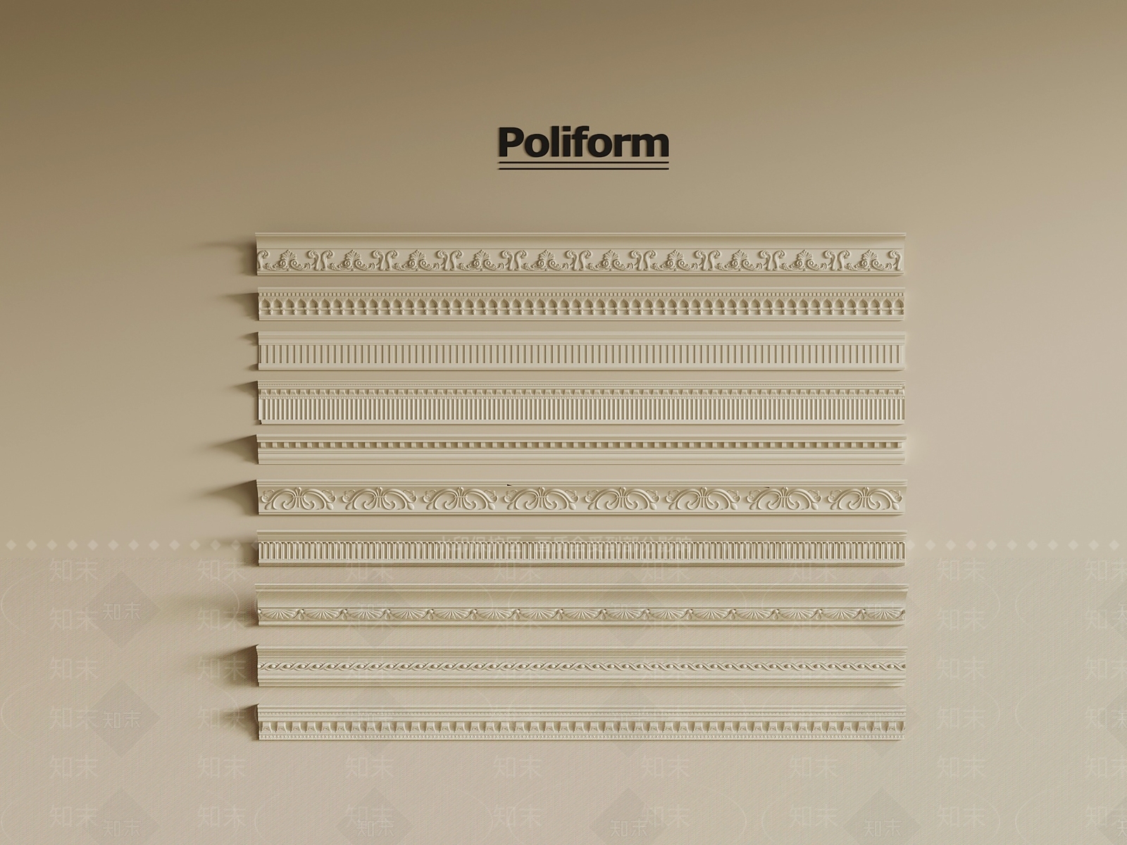 法式线条3D模型下载【ID:1201584585】