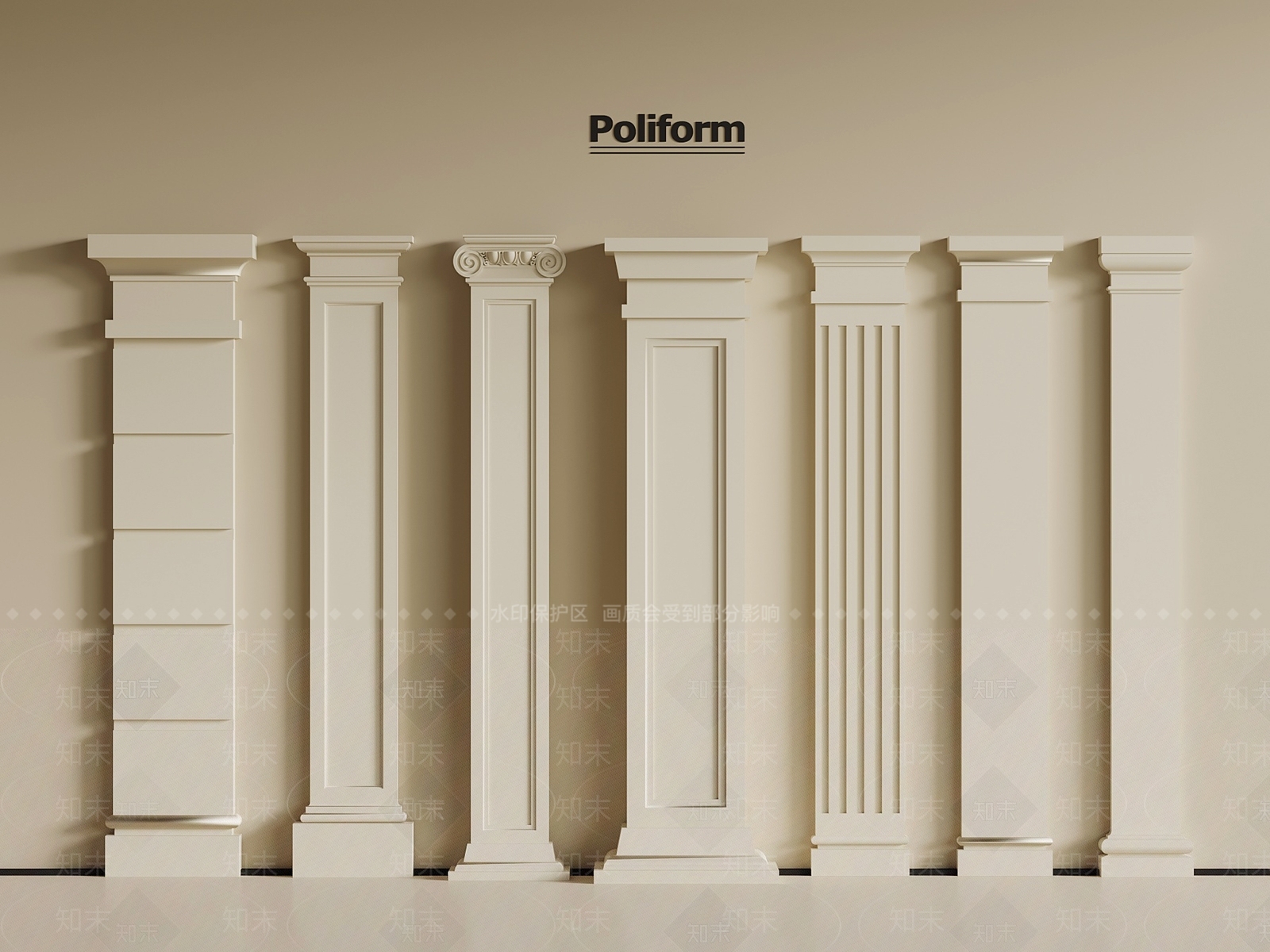 法式柱子SU模型下载【ID:1201584783】