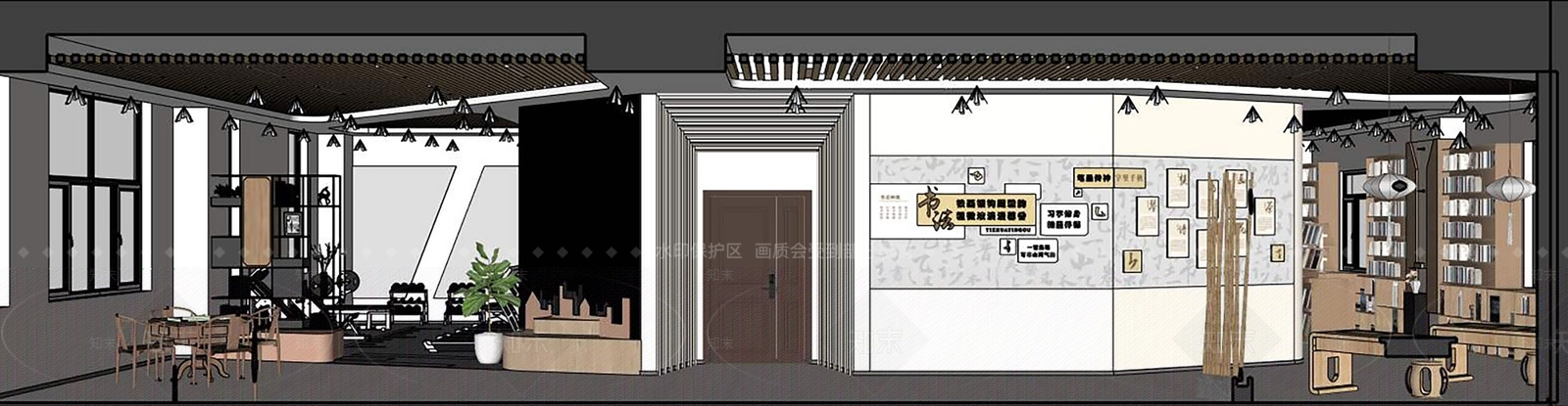现代其他公共空间SU模型下载【ID:1201591493】