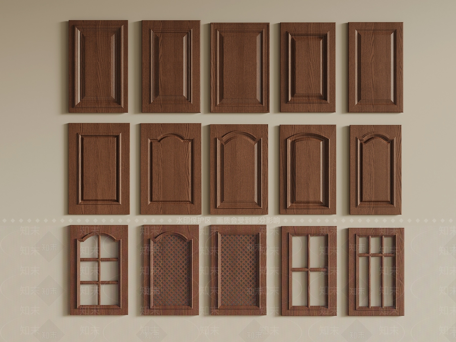 欧式柜门3D模型下载【ID:1201586378】