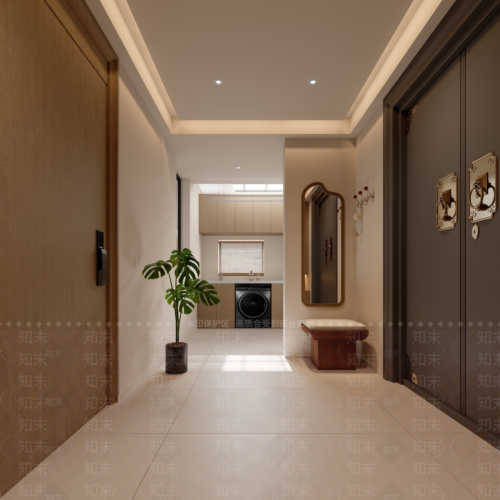 百叶门隔断折叠门3D模型下载【ID:1227277161】