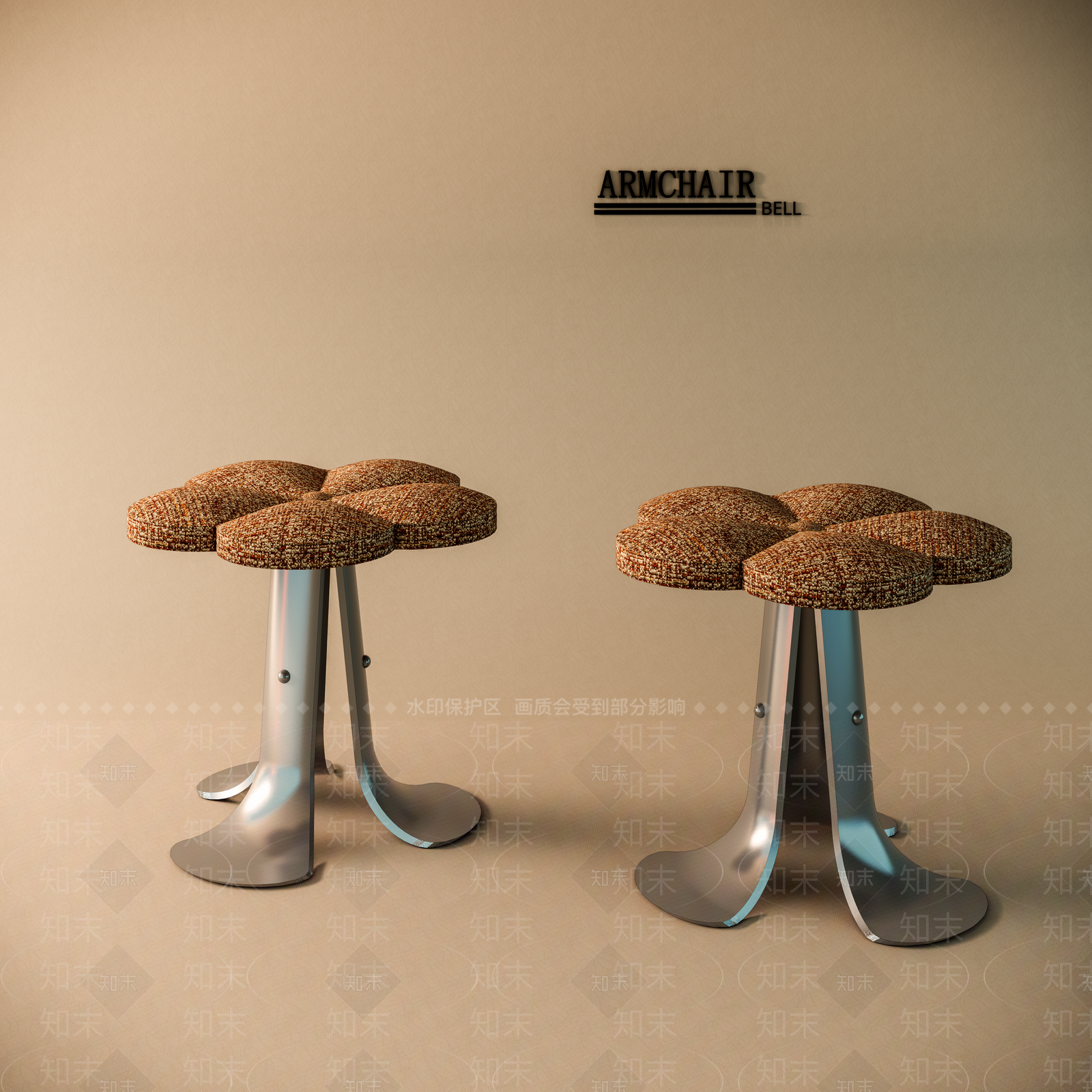 极简轻奢其他凳子3D模型下载【ID:1201588693】