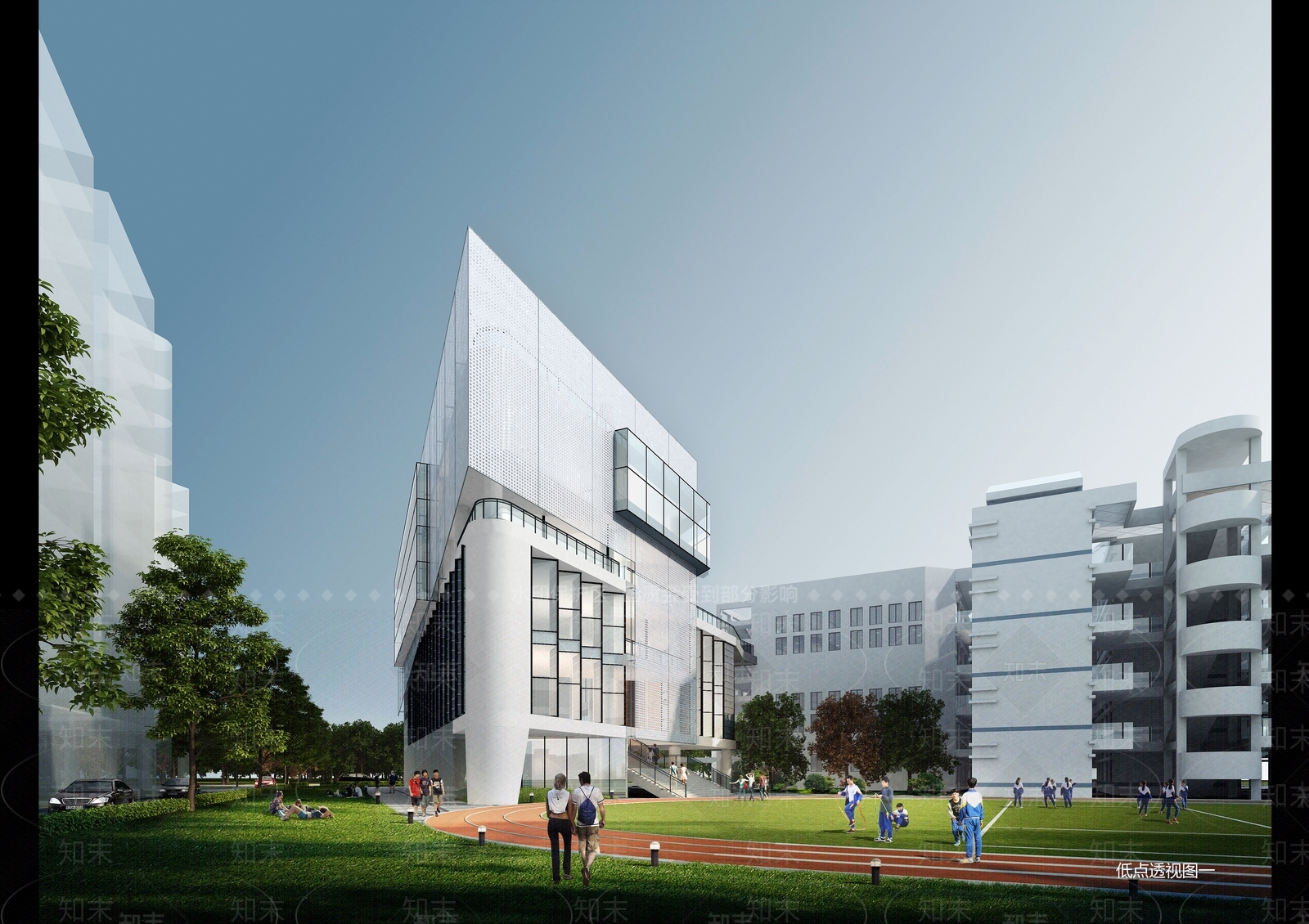 现代小学SU模型下载【ID:1201590439】