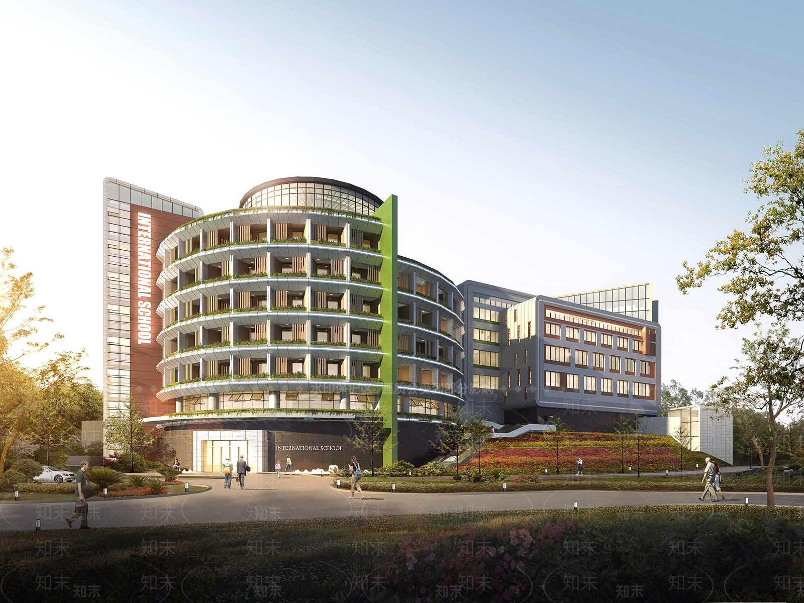 现代学校建筑SU模型下载【ID:1201591231】
