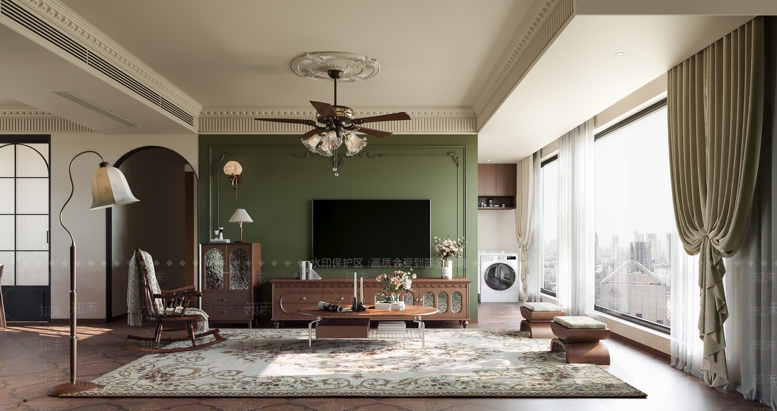 法式电视柜3D模型下载【ID:1201597363】