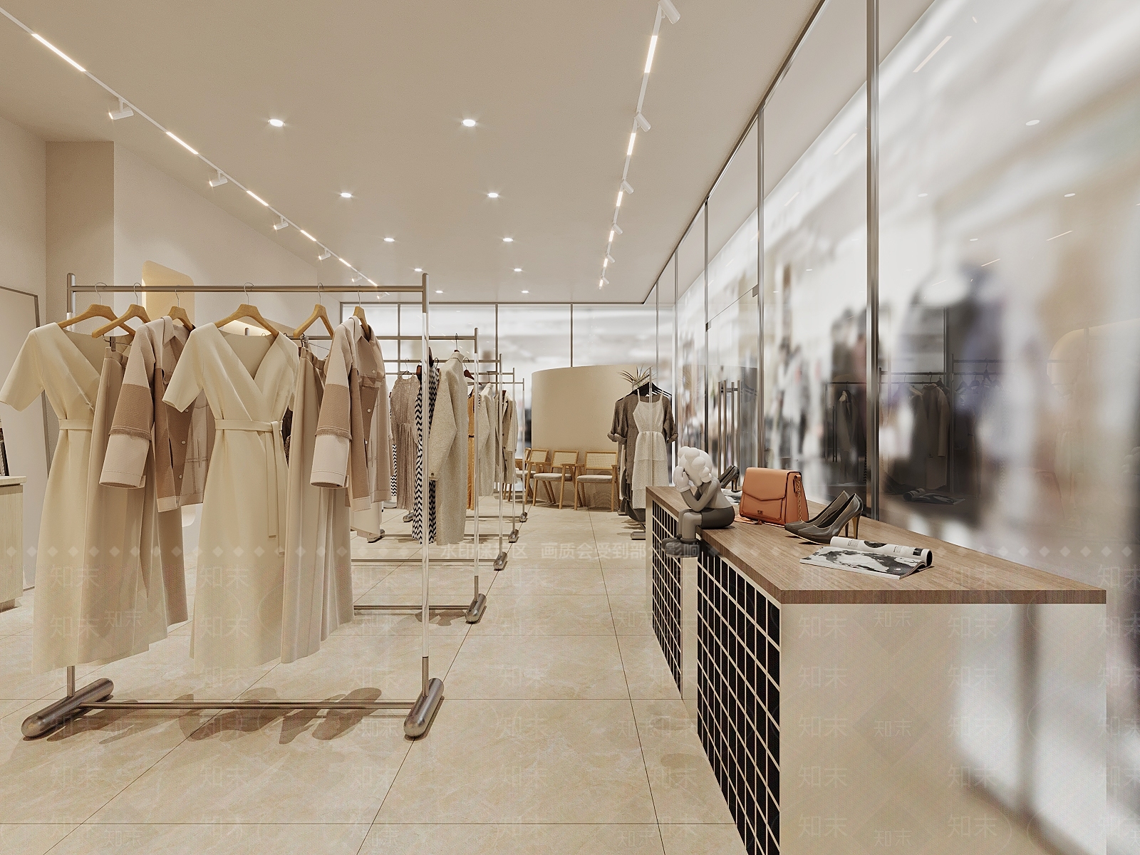 现代服装店3D模型下载【ID:1201595544】