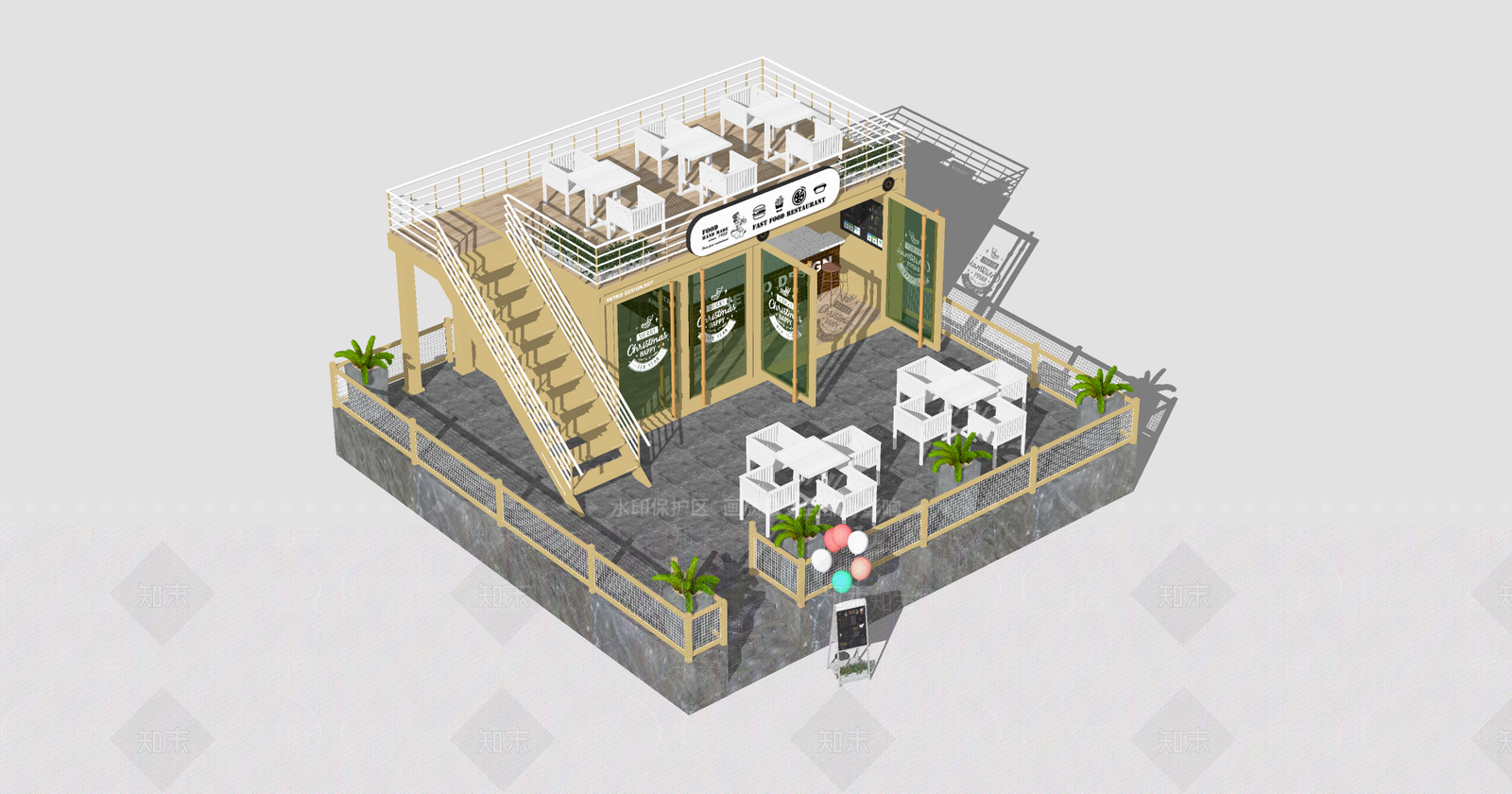 现代其他商业建筑SU模型下载【ID:1201597790】