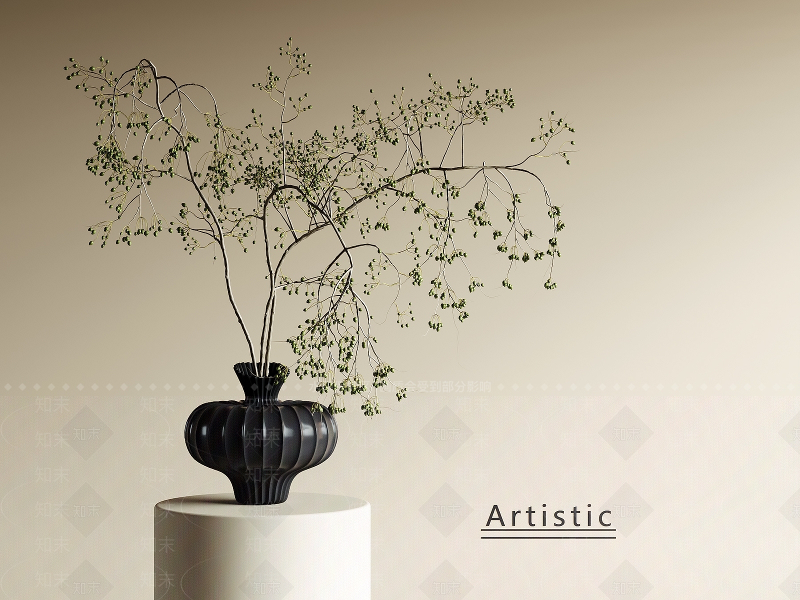 现代中古花瓶SU模型下载【ID:1201599112】