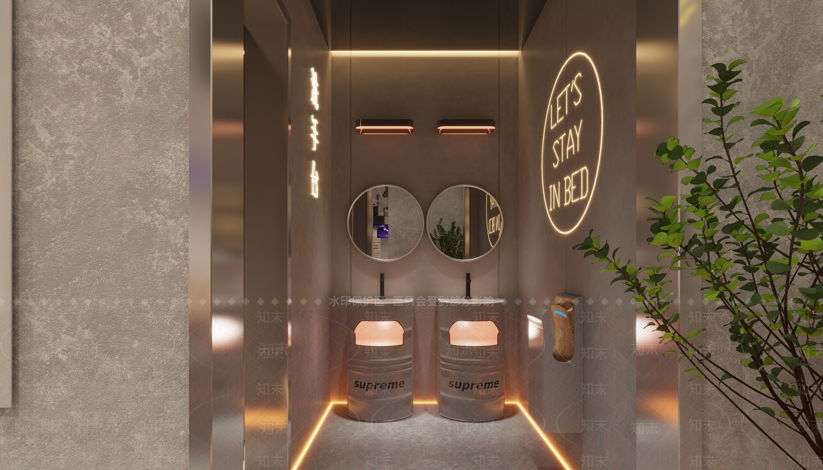 工业公共卫生间3D模型下载【ID:1201599156】