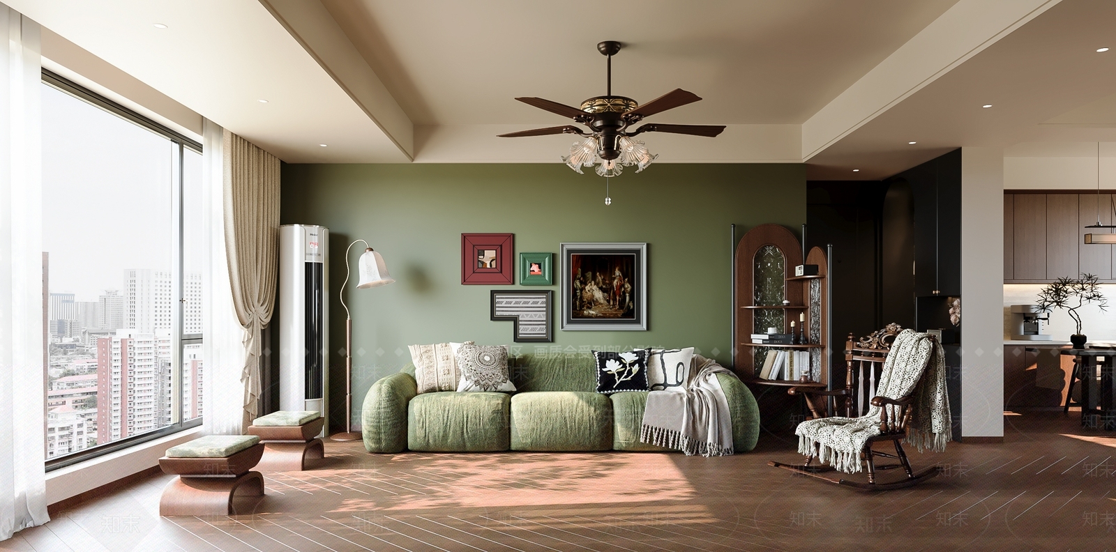 法式家居客厅3D模型下载【ID:1201599657】