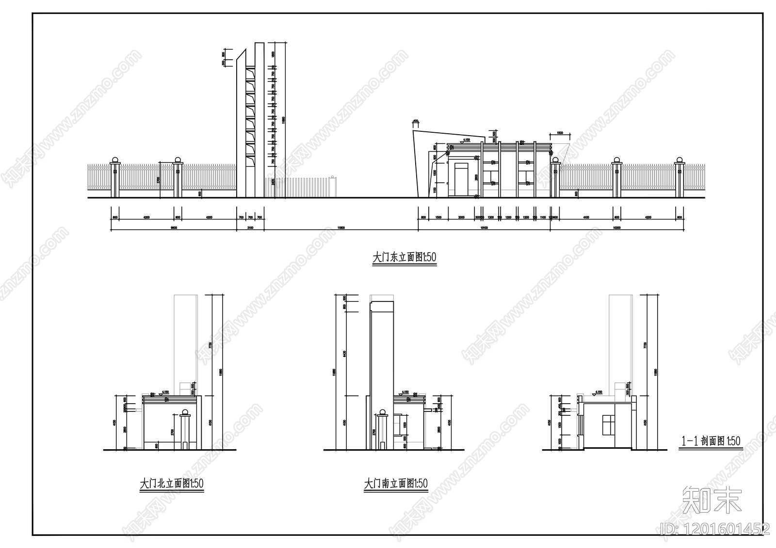 现代门卫室建筑施工图下载【ID:1201601452】