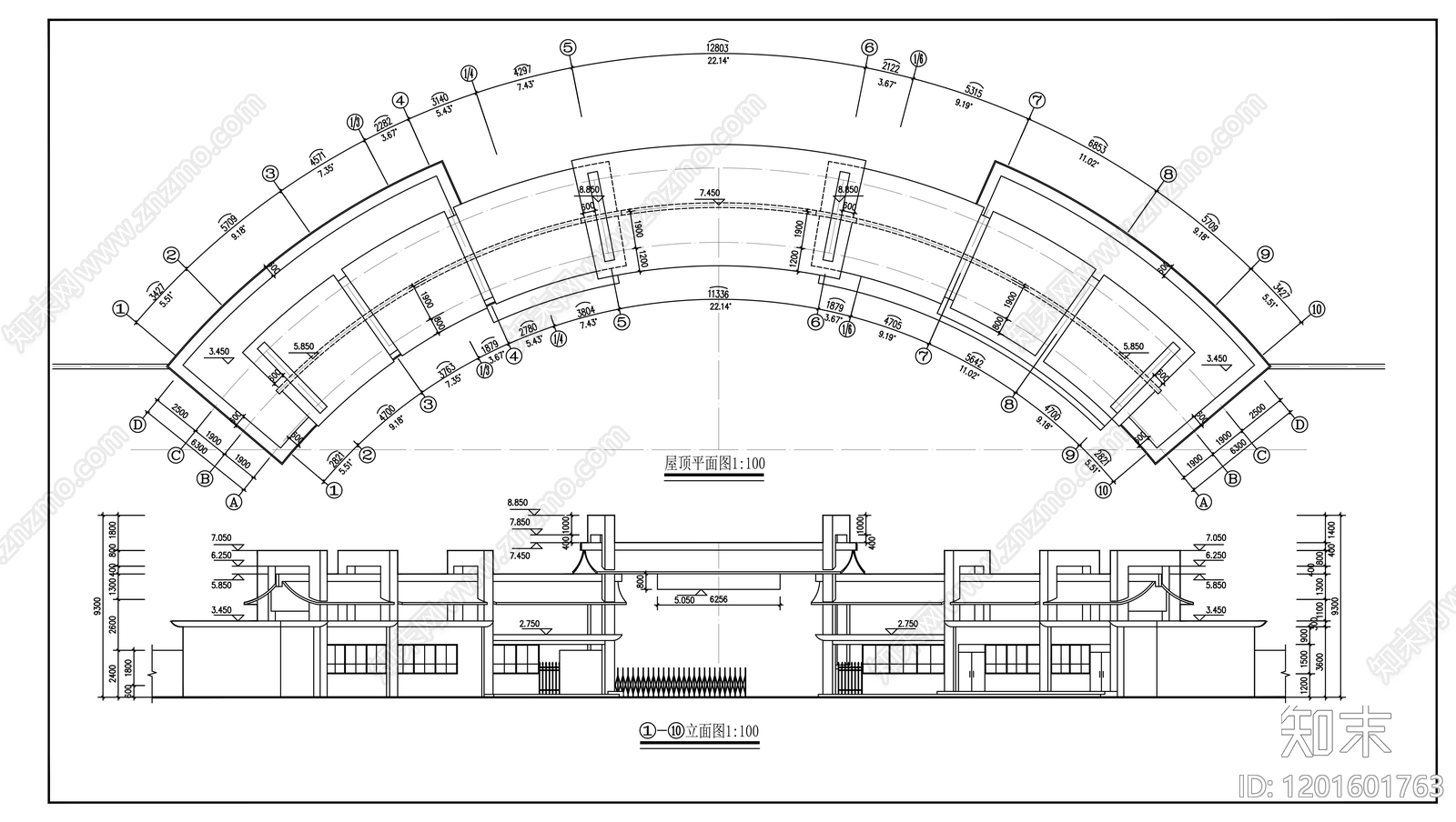 现代门卫室建筑cad施工图下载【ID:1201601763】