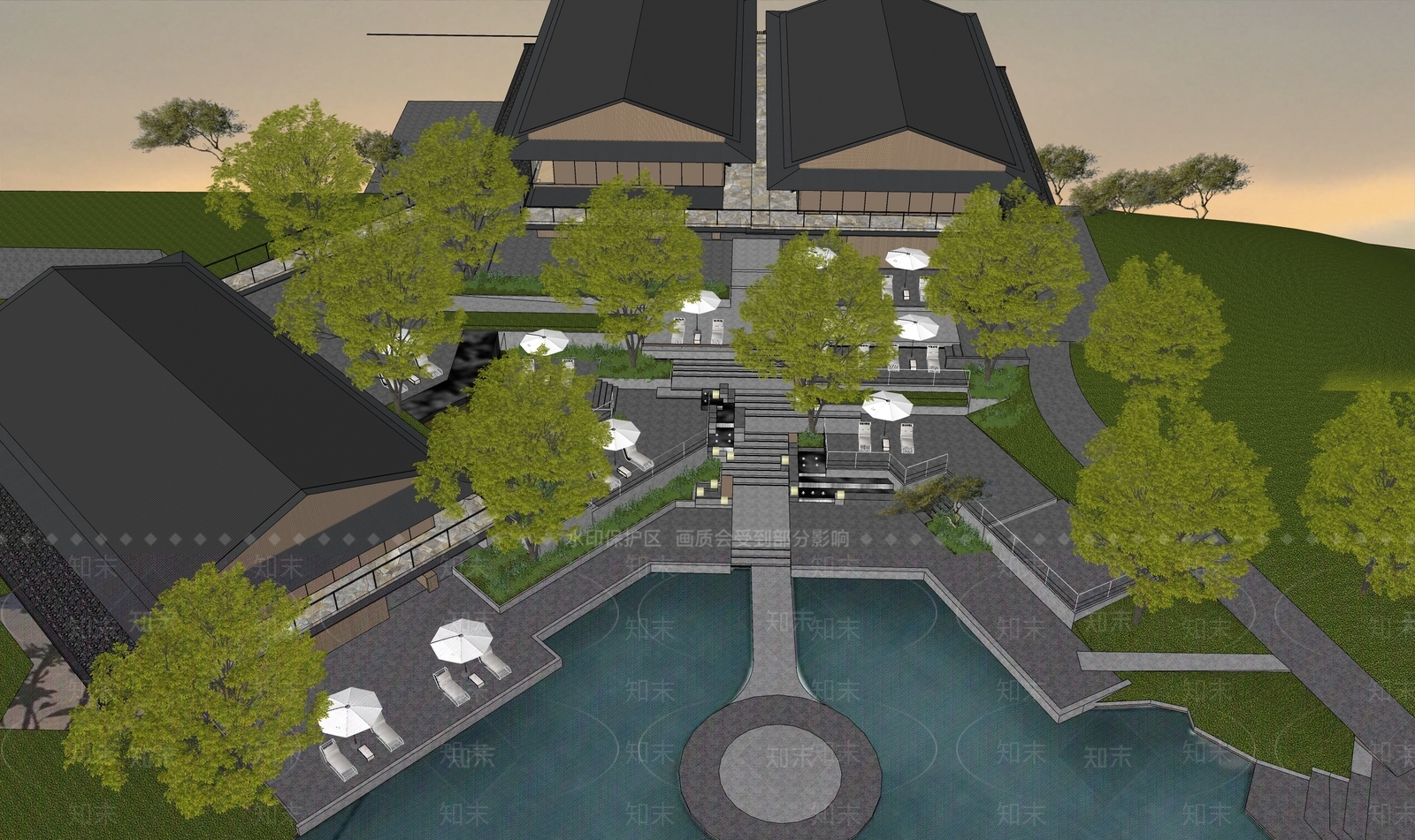 现代其他景观小建筑SU模型下载【ID:1201632117】