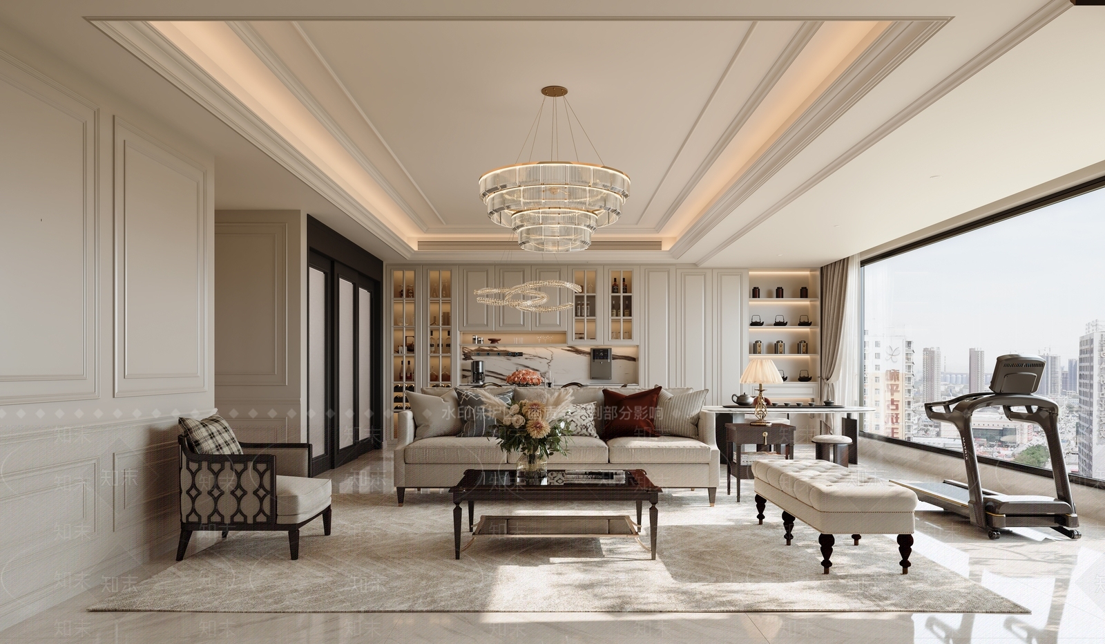 美式客餐厅3D模型下载【ID:1201602617】