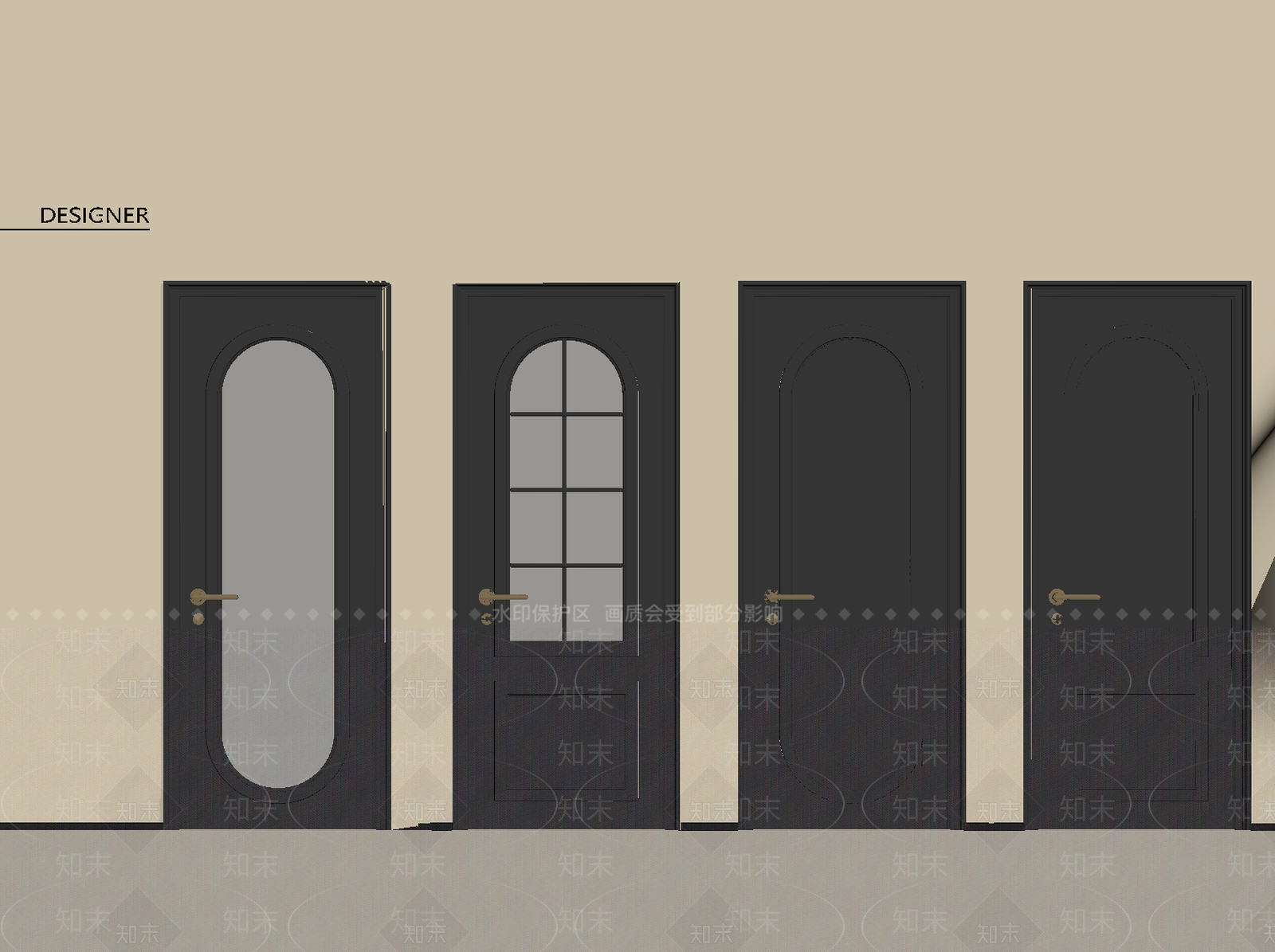 法式单开门SU模型下载【ID:1201605227】