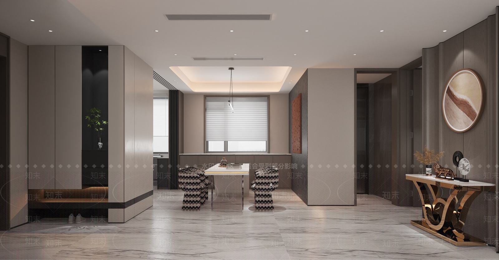 现代轻奢家居餐厅3D模型下载【ID:1201606953】
