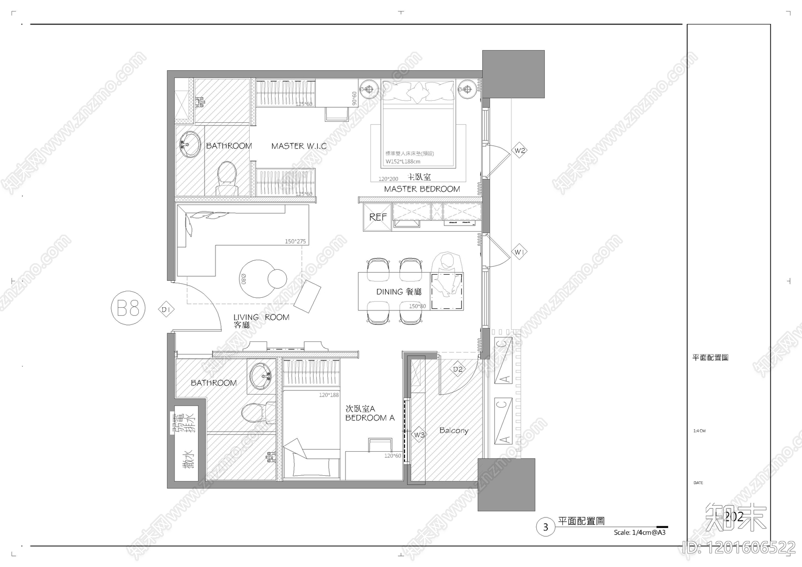 样板间施工图下载【ID:1201606522】