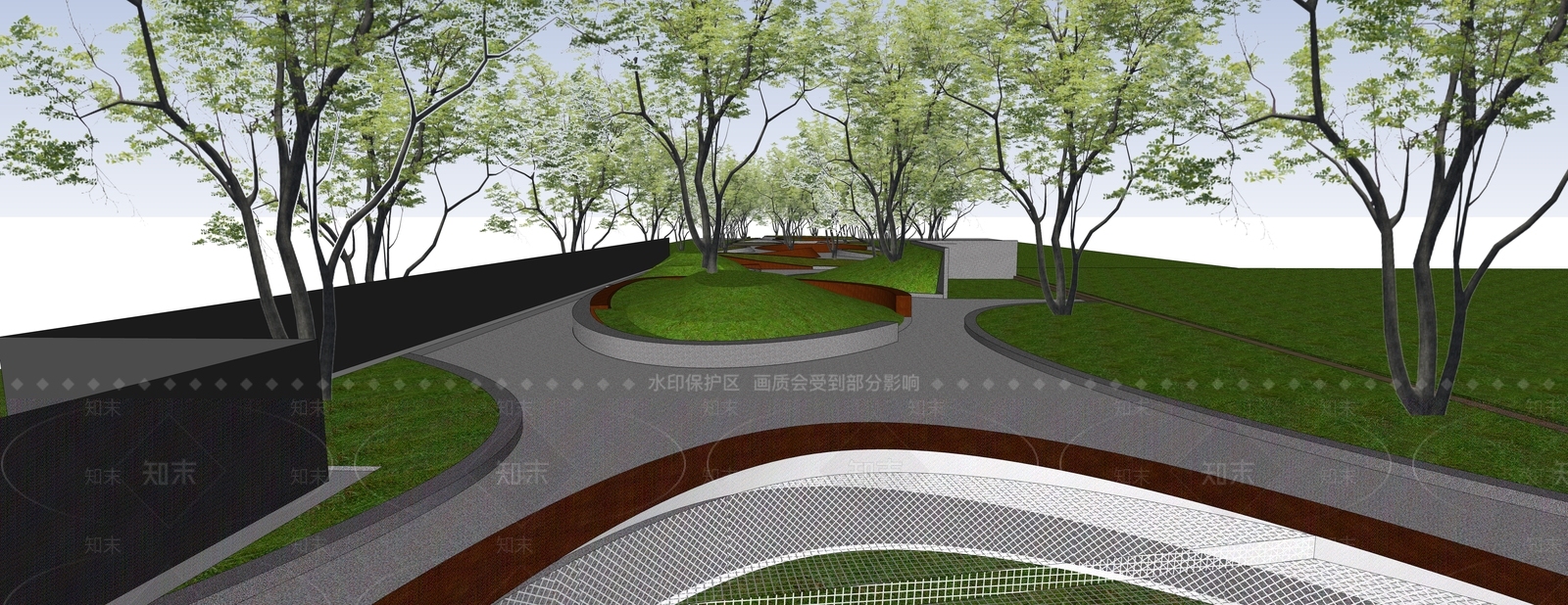 现代口袋公园SU模型下载【ID:1201607578】