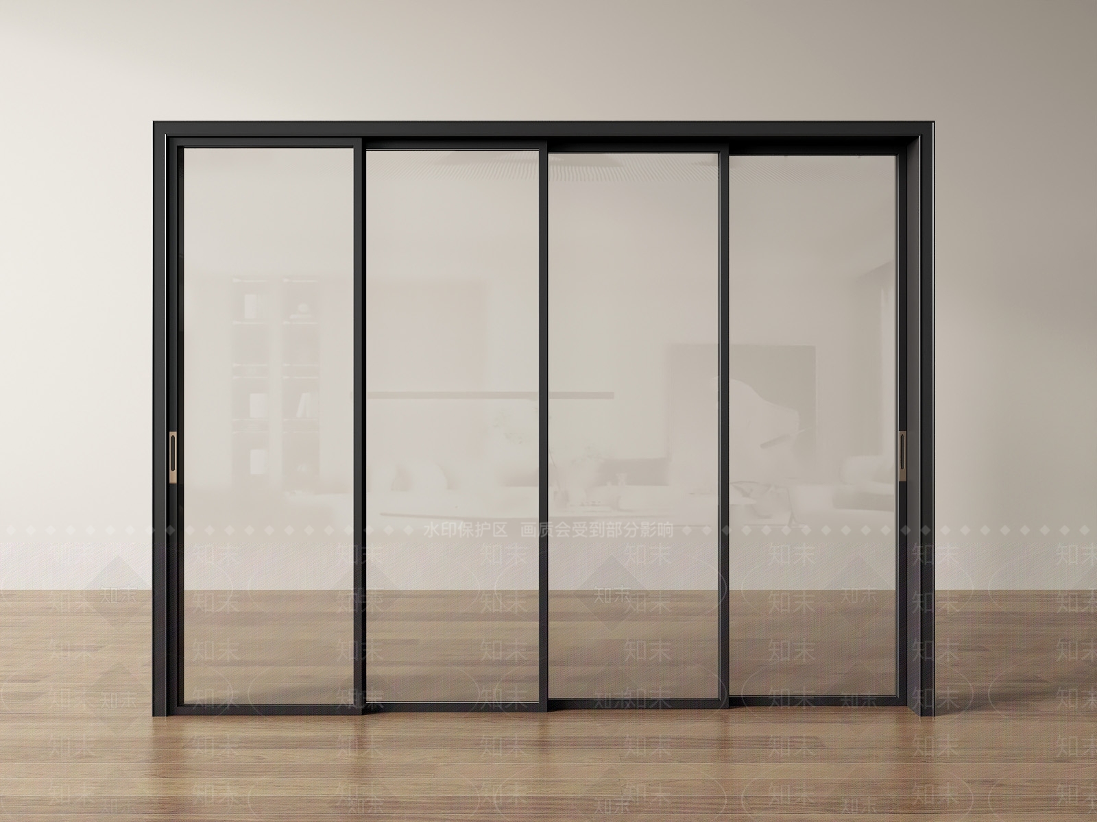 现代推拉门3D模型下载【ID:1201608378】