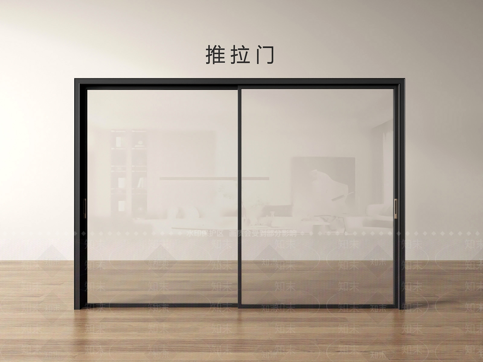 现代推拉门SU模型下载【ID:1201608699】