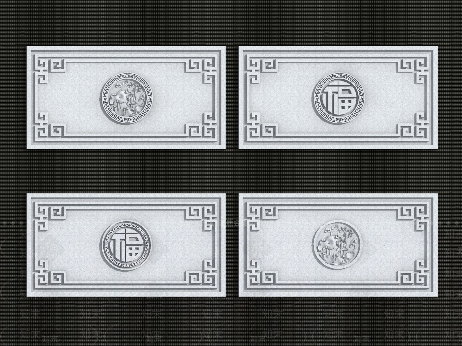 中式新中式雕花SU模型下载【ID:1201609422】