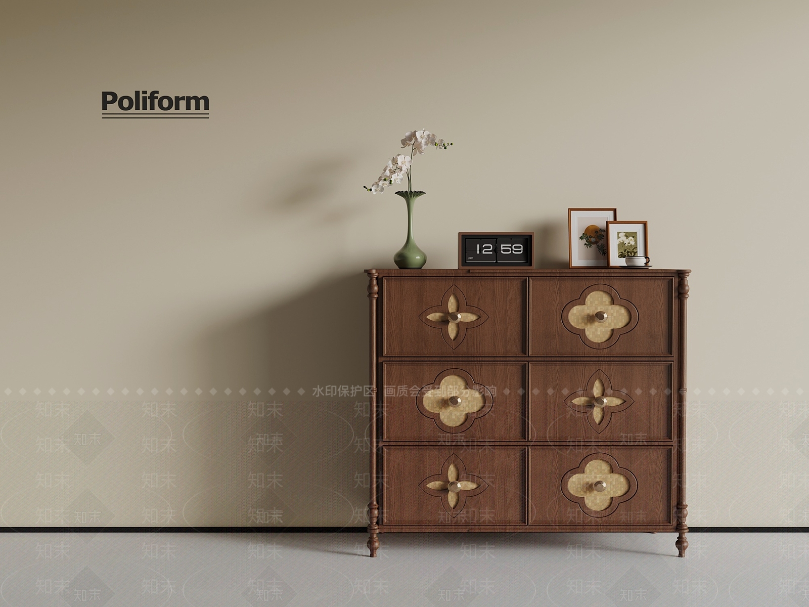 中古玄关柜3D模型下载【ID:1201610669】