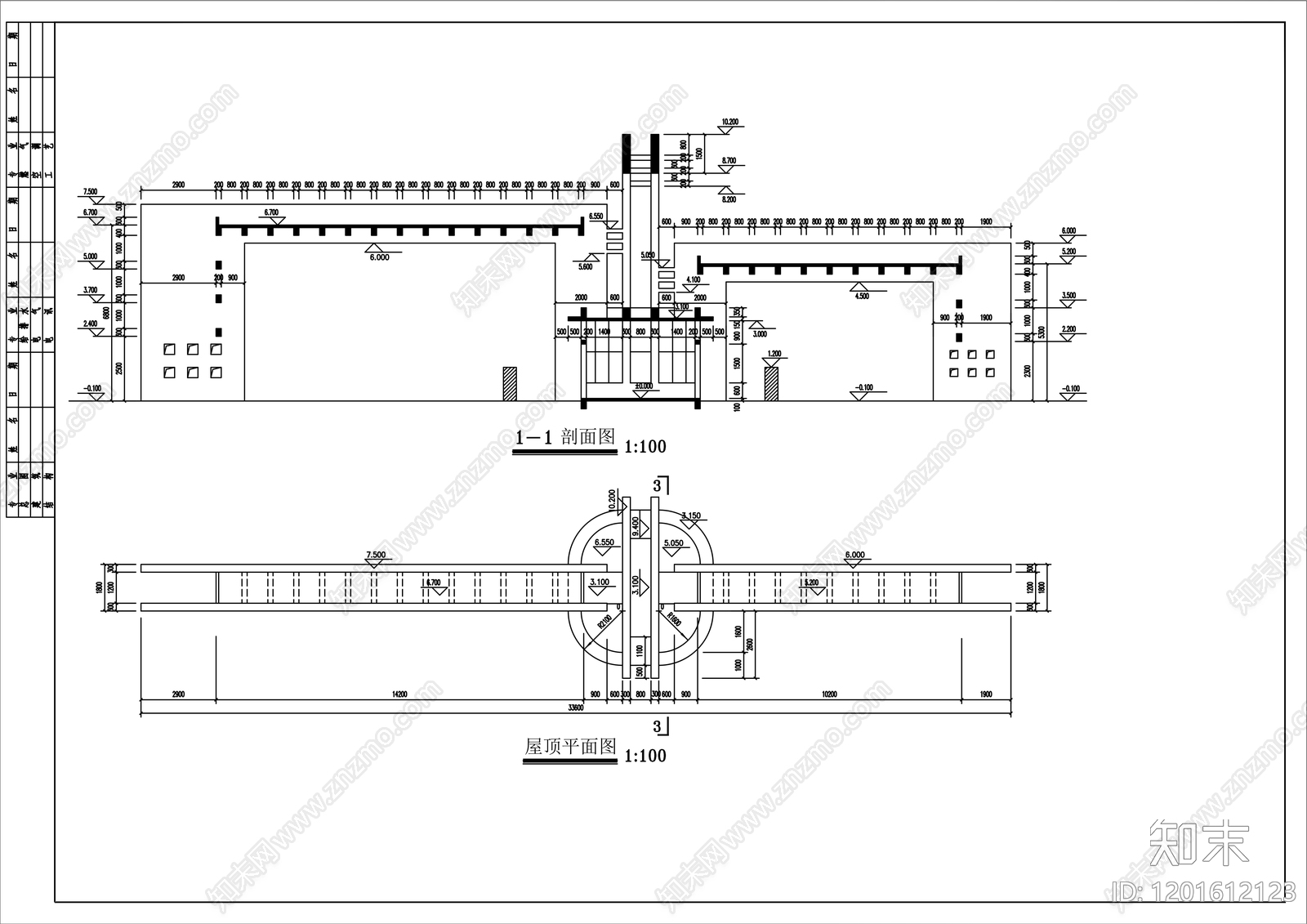 现代门卫室建筑cad施工图下载【ID:1201612123】