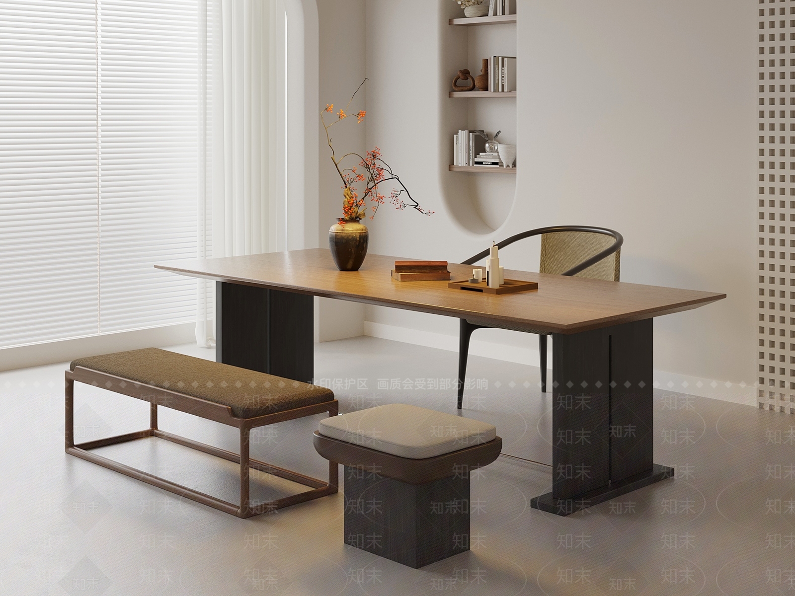 中古茶室SU模型下载【ID:1201612194】