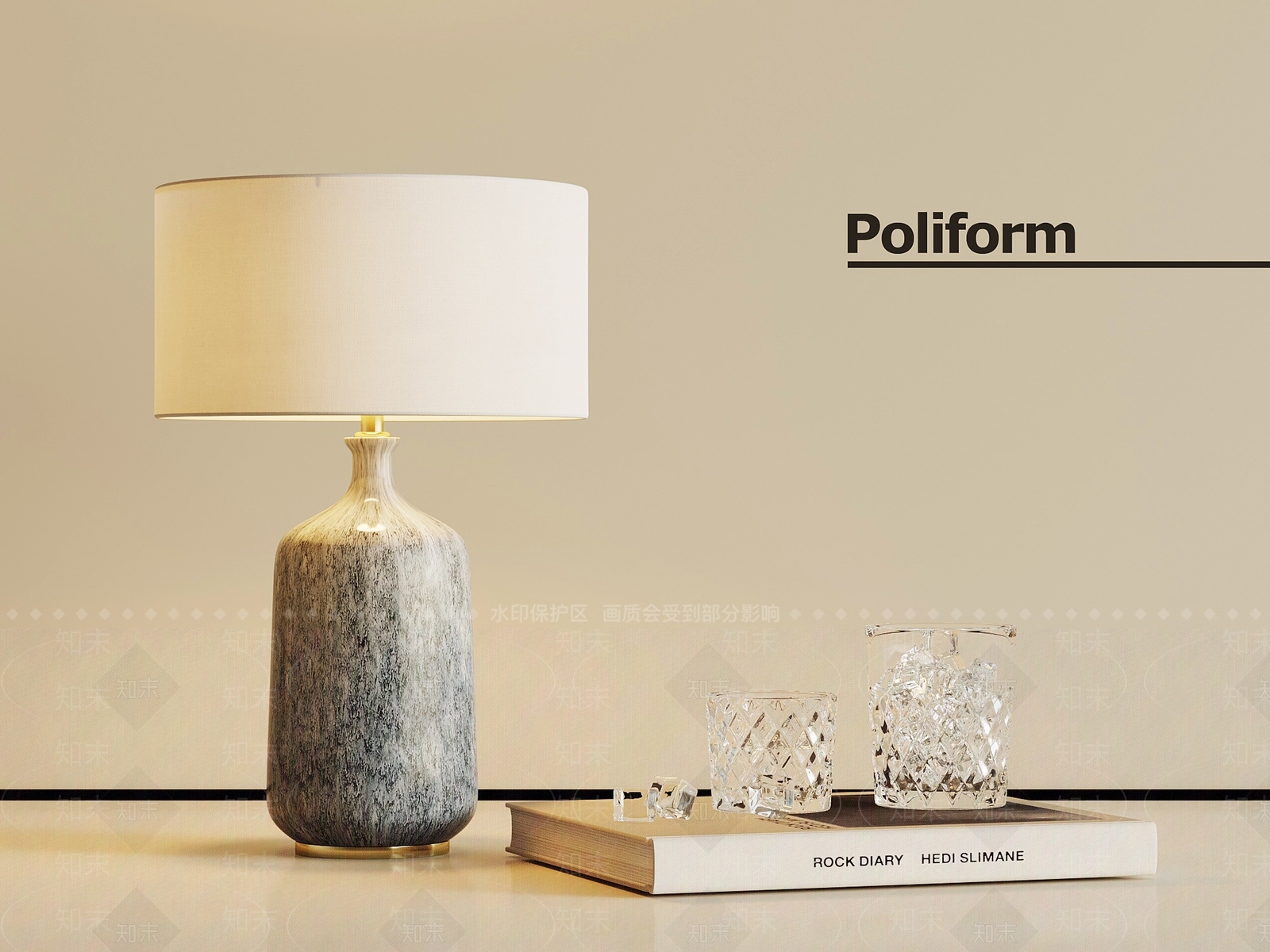 现代台灯3D模型下载【ID:1201612939】