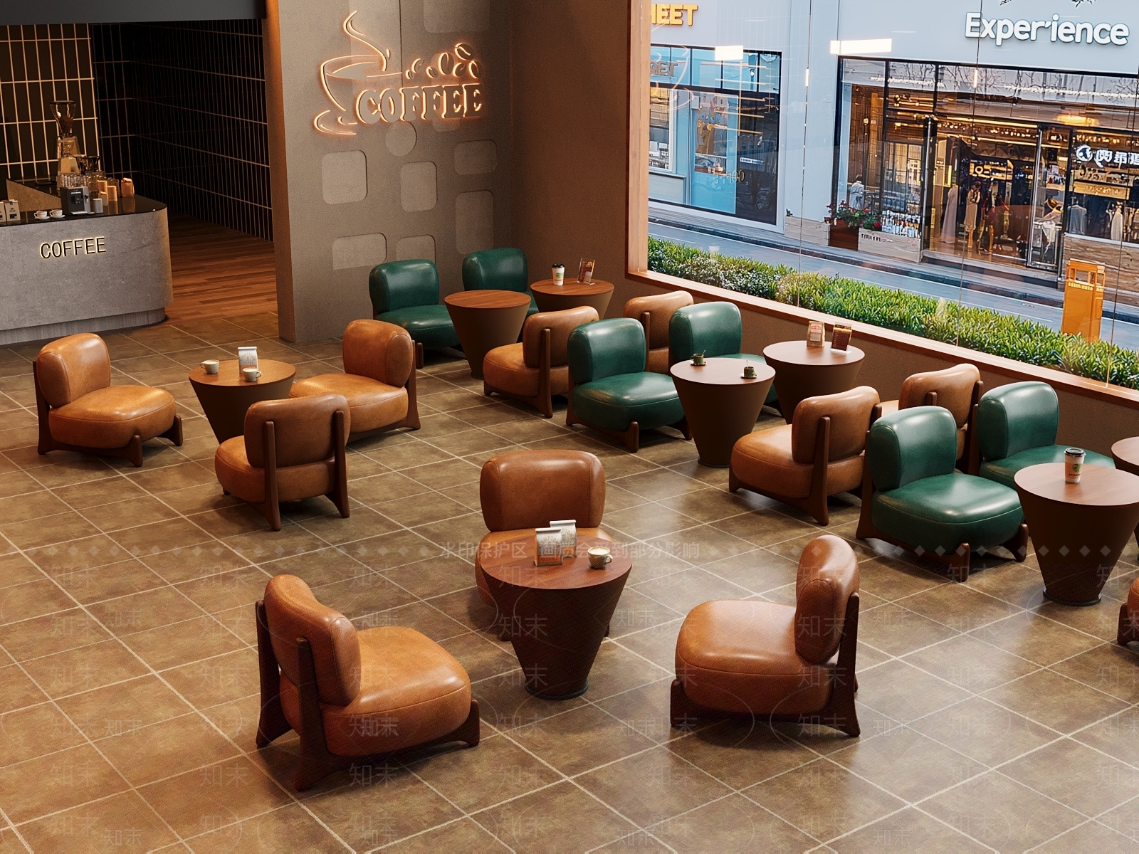 复古中古咖啡厅3D模型下载【ID:1201613911】