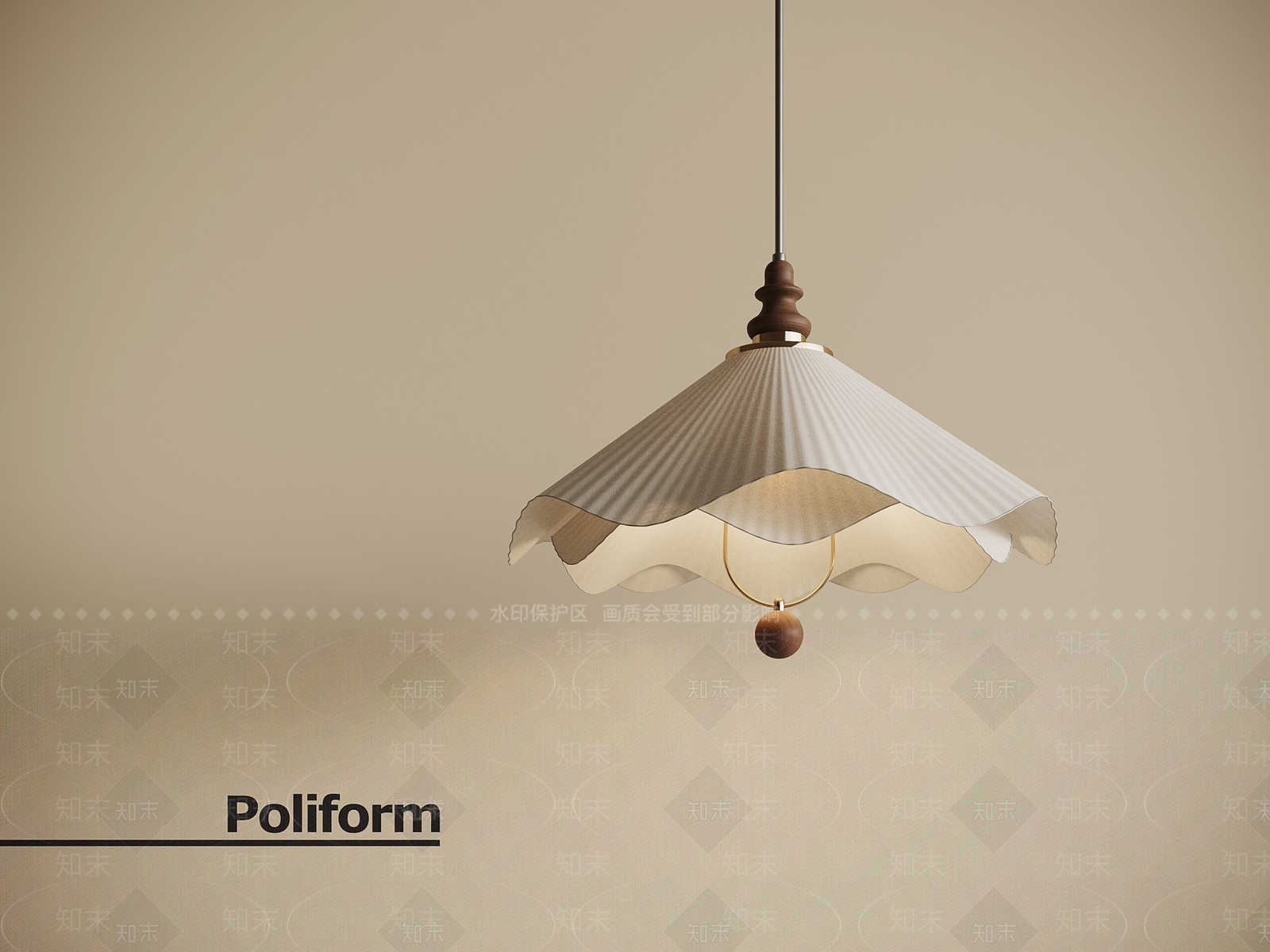 法式奶油吊灯3D模型下载【ID:1201614280】