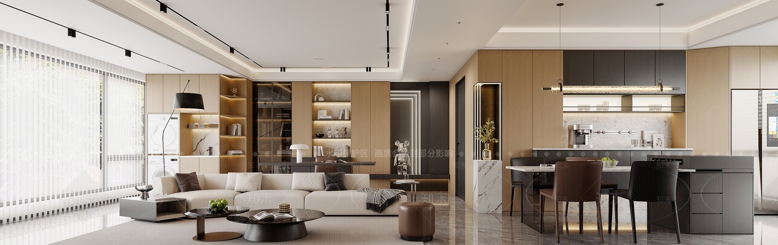 现代客餐厅3D模型下载【ID:1215197677】