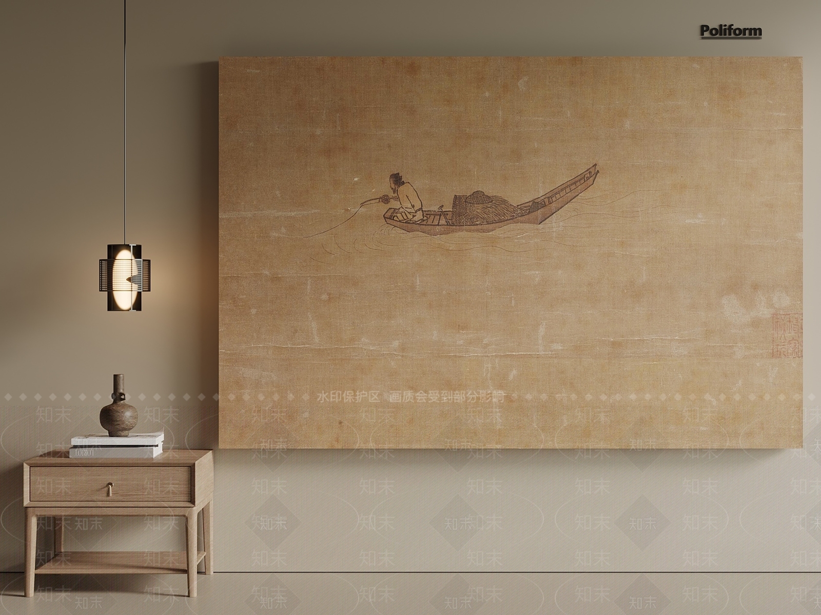 新中式中式宋式挂画3D模型下载【ID:1201615737】