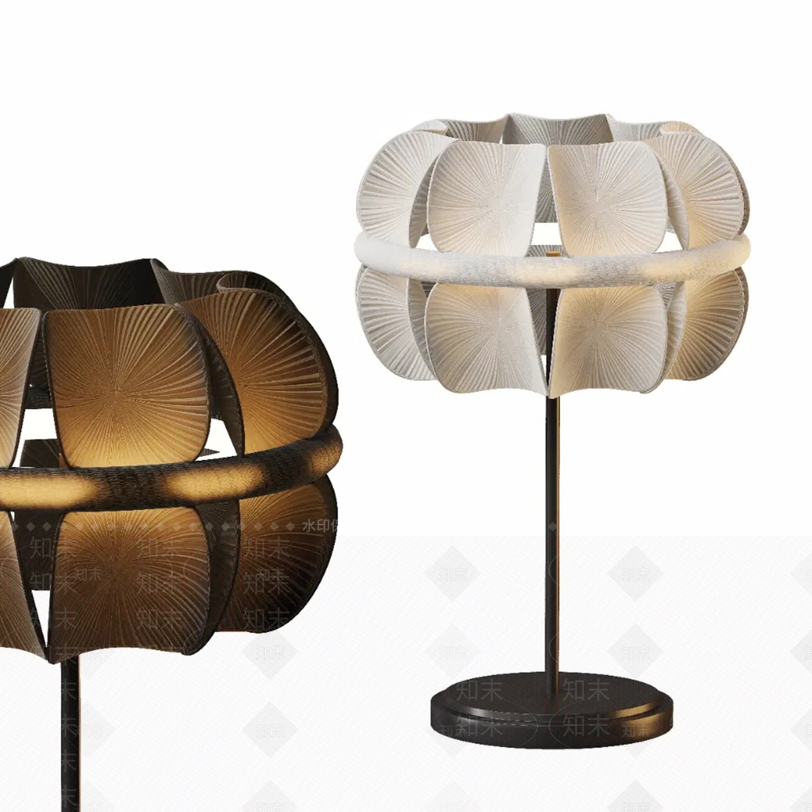 现代轻奢台灯3D模型下载【ID:1201618527】