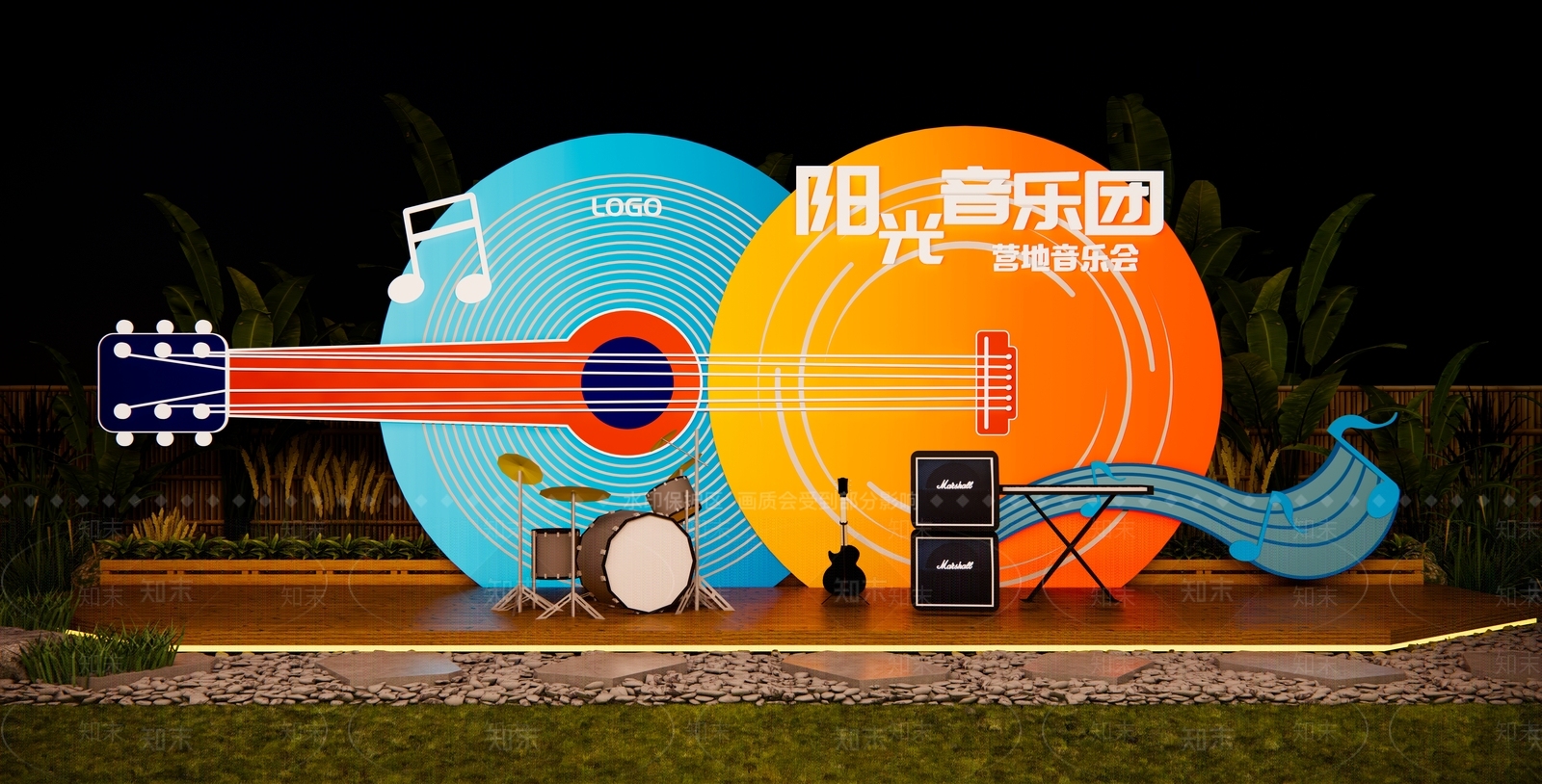 现代其他舞台SU模型下载【ID:1201623296】