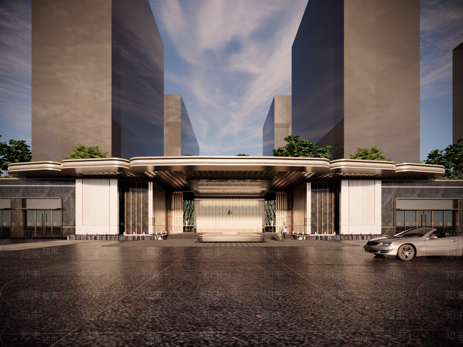 现代小区建筑SU模型下载【ID:1201623436】