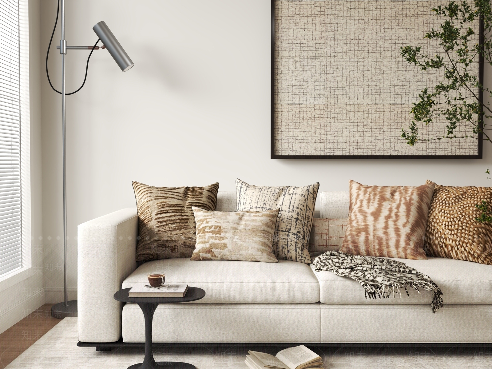 现代轻奢抱枕3D模型下载【ID:1201624164】