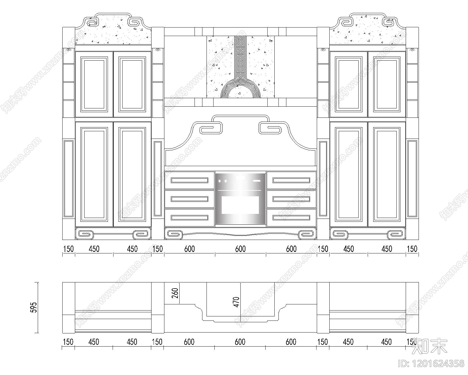 中式新中式家具图库施工图下载【ID:1201624358】