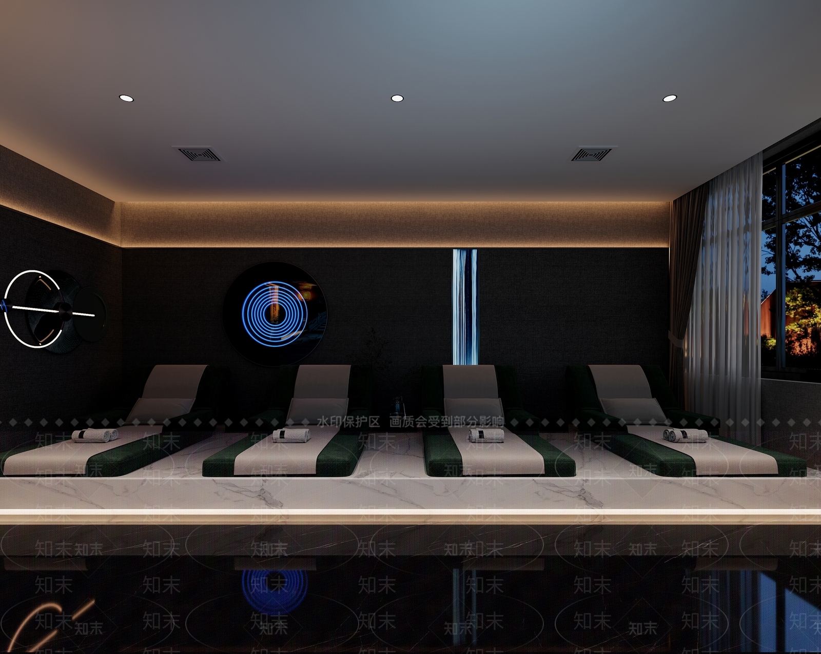 新中式现代足浴店3D模型下载【ID:1201626246】
