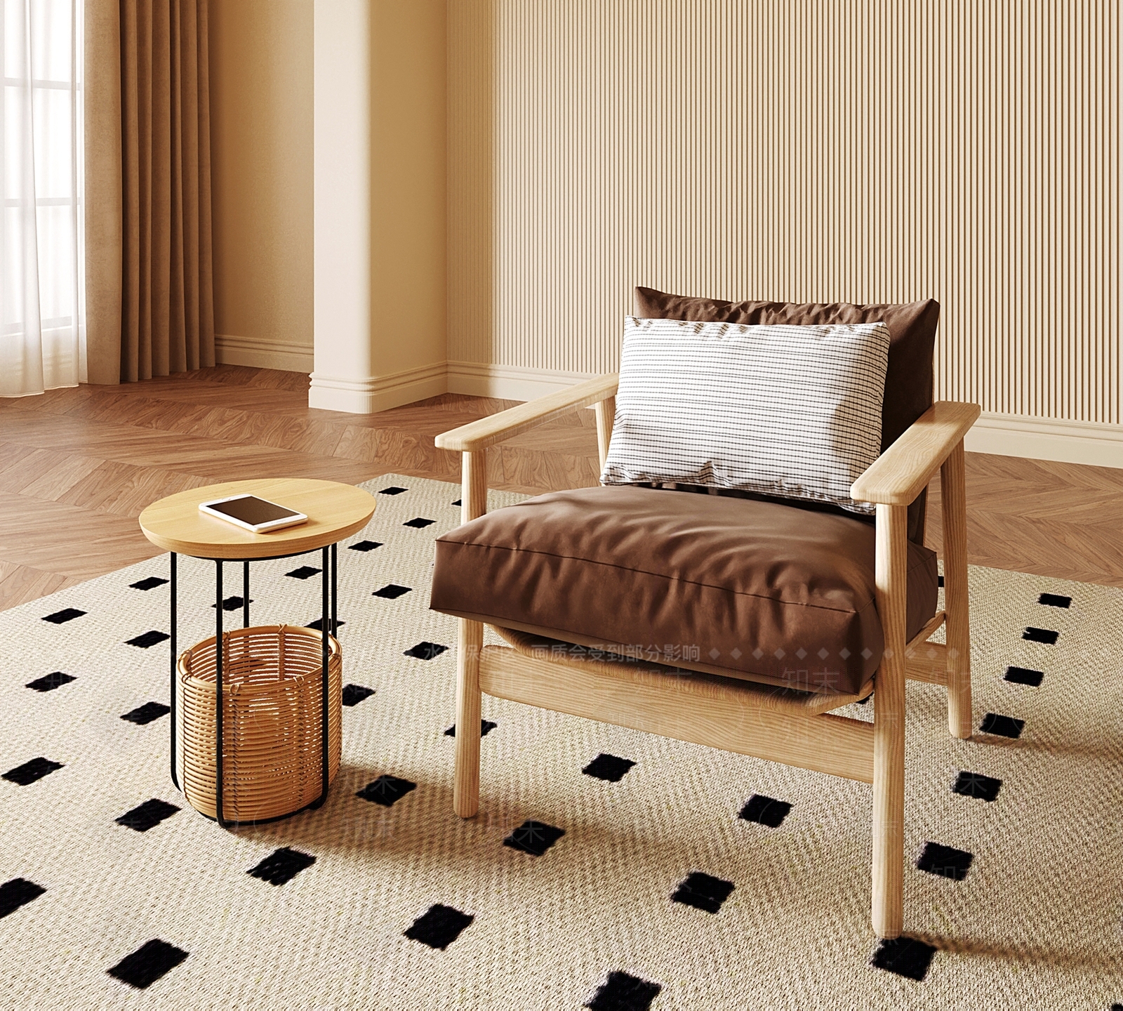 北欧休闲椅3D模型下载【ID:1201626650】