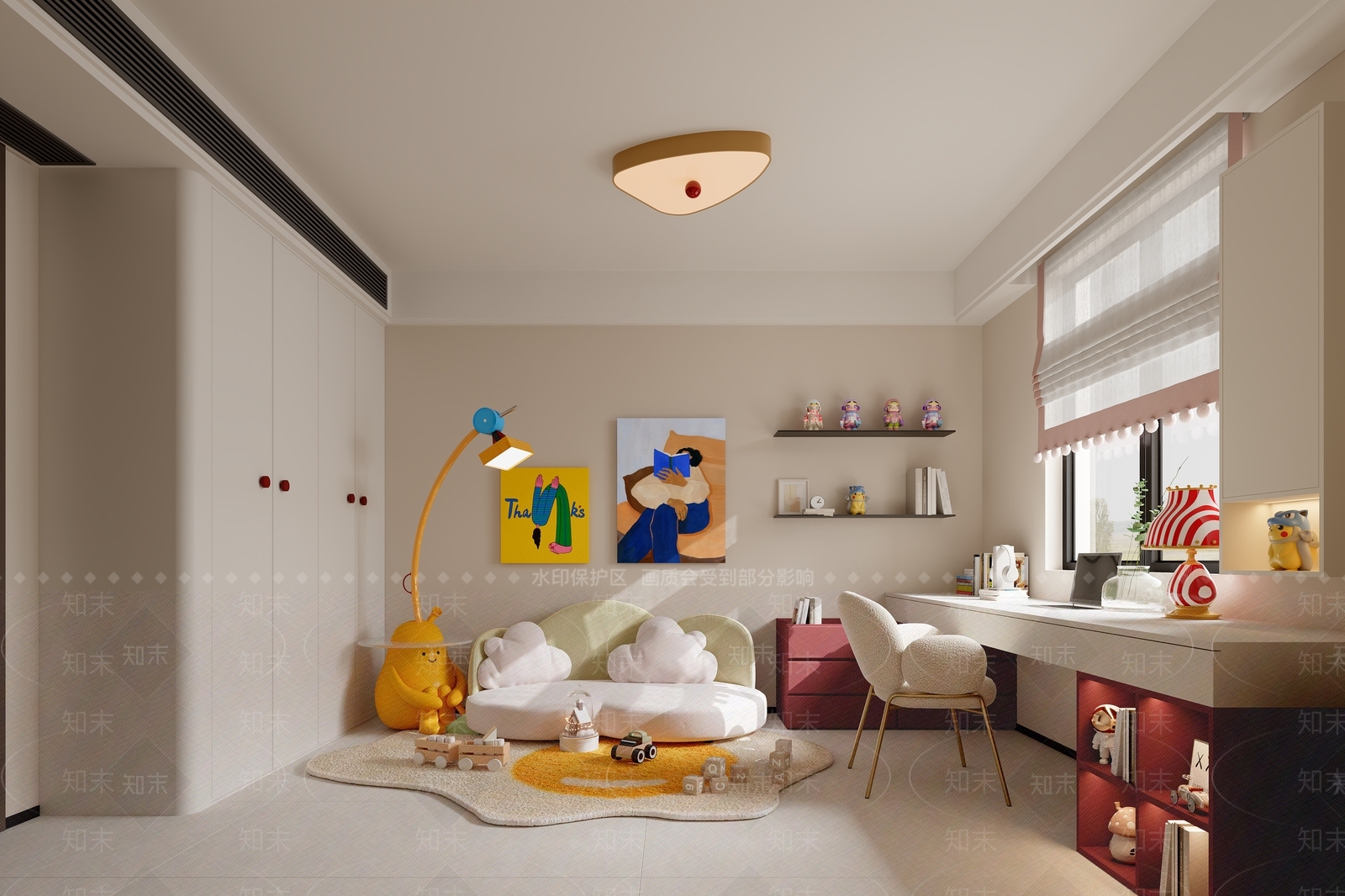现代儿童娱乐室3D模型下载【ID:1201626751】