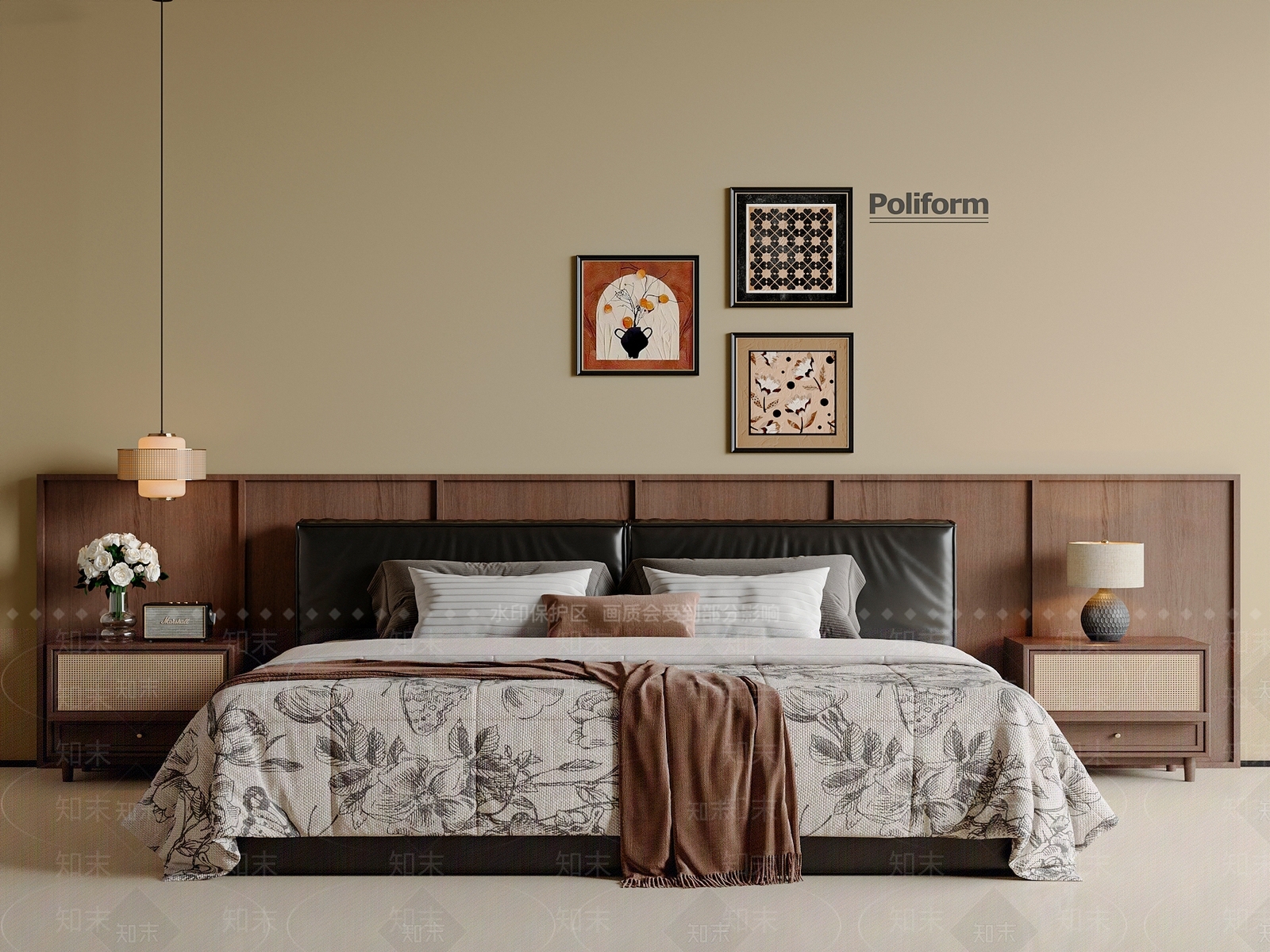 法式中古双人床3D模型下载【ID:1201627096】