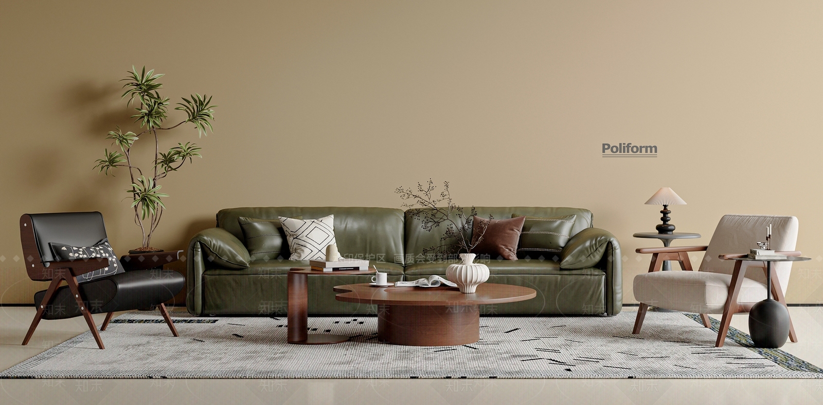 法式中古沙发组合SU模型下载【ID:1201628545】