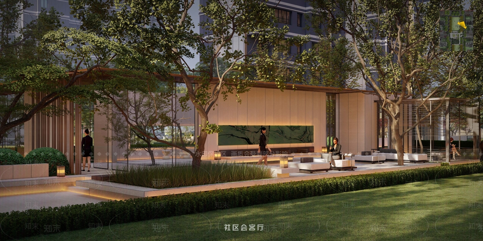 现代轻奢廊架空间SU模型下载【ID:1201637826】