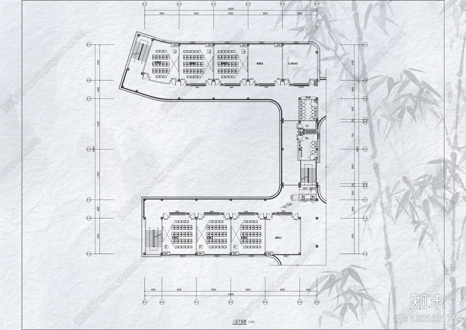 现代学校建筑cad施工图下载【ID:1201631754】