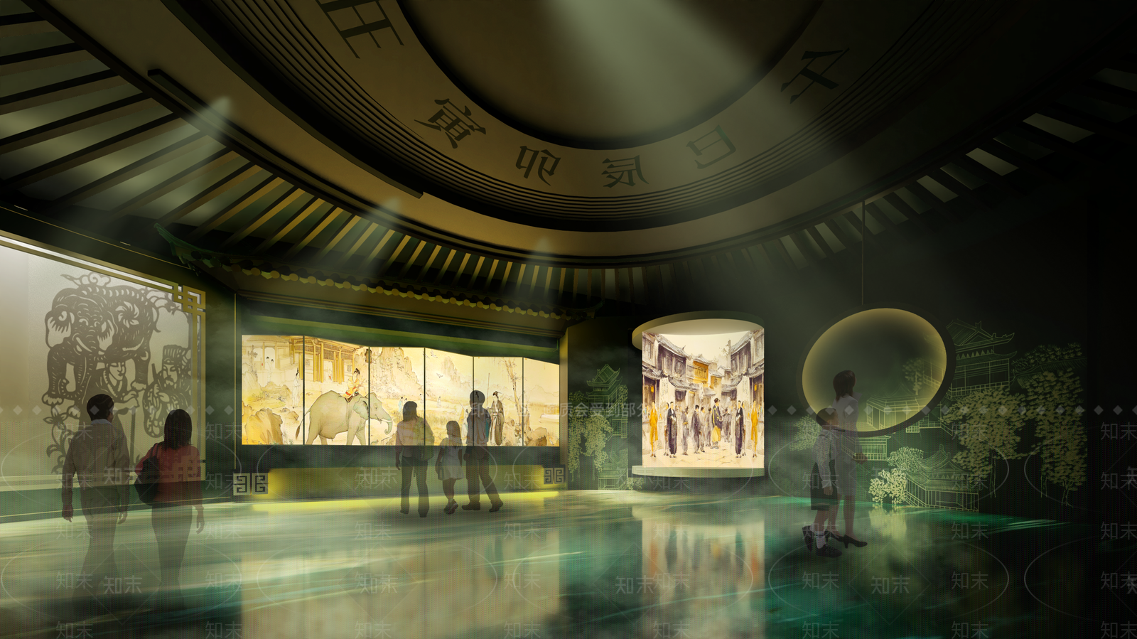中式民俗展厅SU模型下载【ID:1201633609】